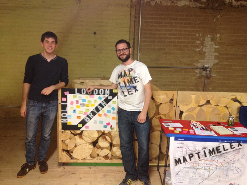 Dan and Ryan at the maptimeLEX booth